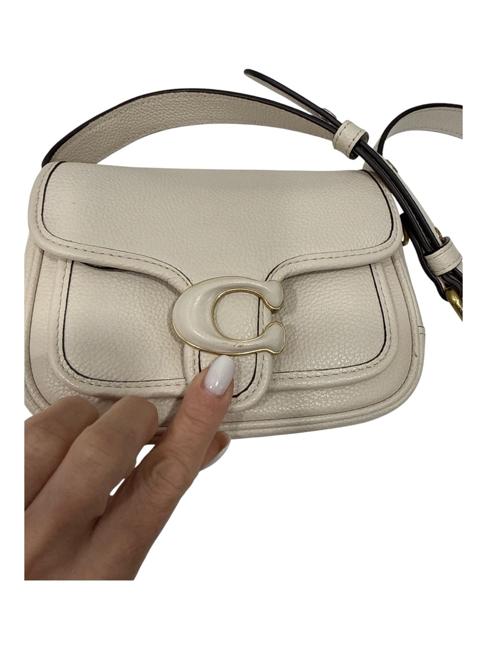 COACH Gold Hardware Tabby Leather 19 Messenger Crossbody Bag, - Picture 7 of 14